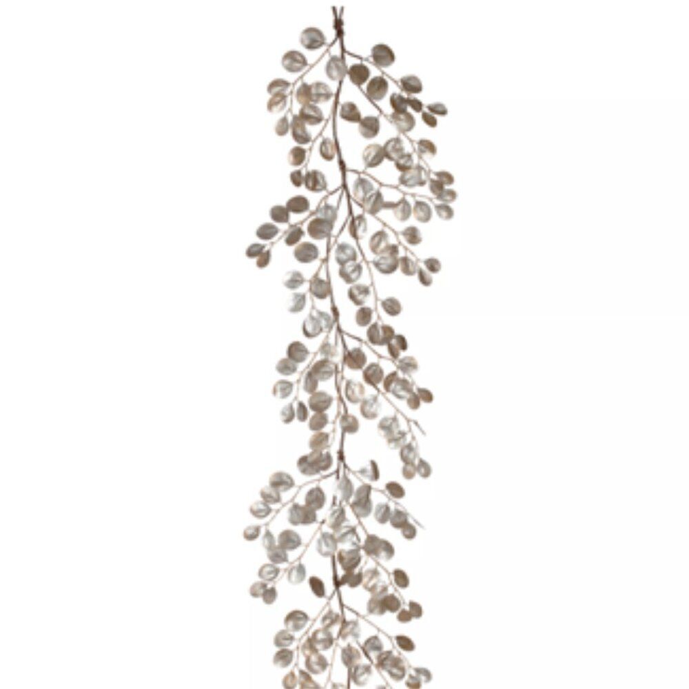 NWT New Winward Home Gold Shimmer Holiday Eucalyptus Winter Leaf Vine Garland